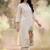 Women Animal Embroidered Thread Work Cotton Kurta with Trousers