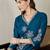 Women Floral V-Neck Embroidered Thread Work Straight Kurta Sets