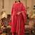 Floral Embroidered Notch Neck Panelled A-Line Kurta & Trousers With Dupatta