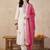 Women Ethnic Motifs Embroidered Thread Work Cotton Kurta with Trousers & With Dupatta
