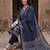 Women Floral Printed Panelled Sequinned Cotton Kurta with Trousers & With Dupatta