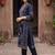 Women Floral Printed Panelled Sequinned Cotton Kurta with Trousers & With Dupatta