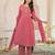 Cotton cambric a-line kurti-pant-dupatta set