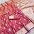 Pink soft silk blend saree with zari weaving meenakari design