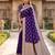 Purple soft silk blend saree with zari weaving meenakari design