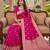 Pink soft silk blend saree with zari weaving meenakari design