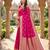 Pink soft silk blend saree with zari weaving meenakari design