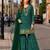 Emerald georgette semi stitched suit with embroidery & sequence work