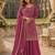 Pink chinon semi stitched suit with embroidery & sequence work