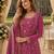 Pink chinon semi stitched suit with embroidery & sequence work