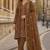 Brown silk suit with embroidery & Sequin work
