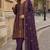 Purple silk suit with embroidery & Sequin work