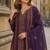 Purple silk suit with embroidery & Sequin work