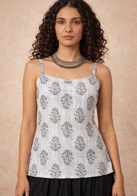 Grey cotton corset kurti 3