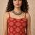 Red cotton corset kurti