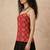 Red cotton corset kurti