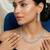 silver leaf cz necklace and earrings set  bridal wedding jewellery