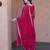 Pink sequins zari embroidered faux blooming anarkali gown set