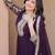 Wine sequins zari embroidered faux blooming anarkali gown set