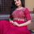 Pink sequins zari embroidered russian silk anarkali gown