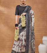 Tie and dye silk bland saree