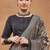 Checked silk bland saree