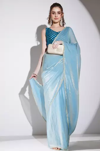 Solid tissue saree