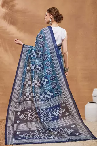 Checked silk bland ready to wear saree