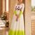 Green thread embroidered star georgette anarkali gown