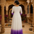 Purple thread embroidered star georgette anarkali gown