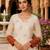 Orange sequins embroidered silver crunchy anarkali gown
