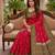 Pink art silk ikkat and patola weaving concept saree & contrast blouse