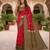Pink art silk ikkat and patola weaving concept saree & contrast blouse