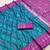 Sea green art silk ikkat and patola weaving concept saree & contrast blouse