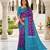 Violet art silk ikkat and patola weaving concept saree with contrast blouse