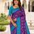 Violet art silk ikkat and patola weaving concept saree with contrast blouse