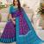 Violet art silk ikkat and patola weaving concept saree with contrast blouse