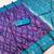 Violet art silk ikkat and patola weaving concept saree with contrast blouse