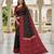 Black art silk ikkat and patola weaving concept saree & contrast blouse