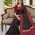 Black art silk ikkat and patola weaving concept saree & contrast blouse