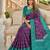 Wine art silk ikkat and patola weaving concept saree & contrast blouse