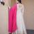 Pink sequins zari embroidered russian silk anarkali gown with dupatta
