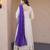 Off white real mirror zari embroidered cosmos anarkali gown with dupatta