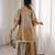 Antique gold embroidered tissue sharara set with batwa