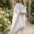 Grey embroidered faux georgette salwar kameez with dupatta