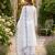 Grey embroidered faux georgette salwar kameez with dupatta