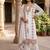 Brown embroidered faux georgette salwar kameez with dupatta