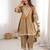 Antique gold embroidered faux georgette salwar kameez with dupatta