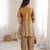 Antique gold embroidered faux georgette salwar kameez with dupatta