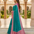 Sea green soft silk blend saree with zari weaving meenakari design